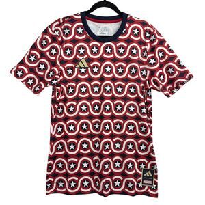 NWT Adidas x Marvel Captain America MLS Soccer Jersey Mens Size Medium (HT3237)